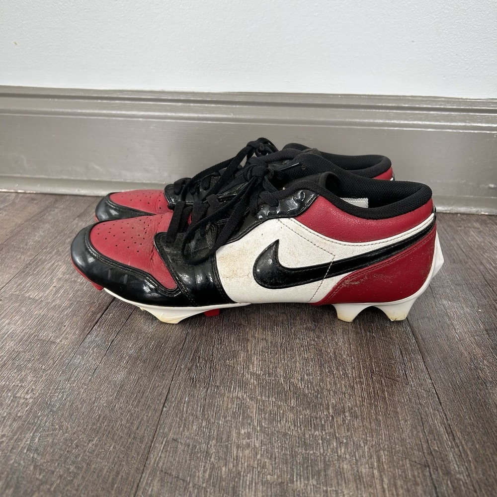 Nike Air Jordan 1 Low TD Football Cleat 'Bred Toe' | Size 12 | FJ6245-601